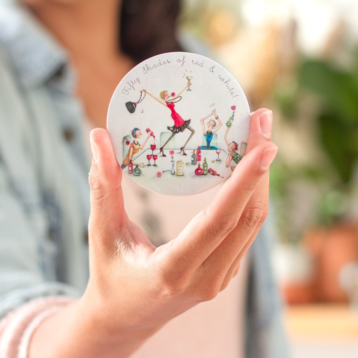 Pocket Mirror - PM-04 - Fifty Shades of Red & White