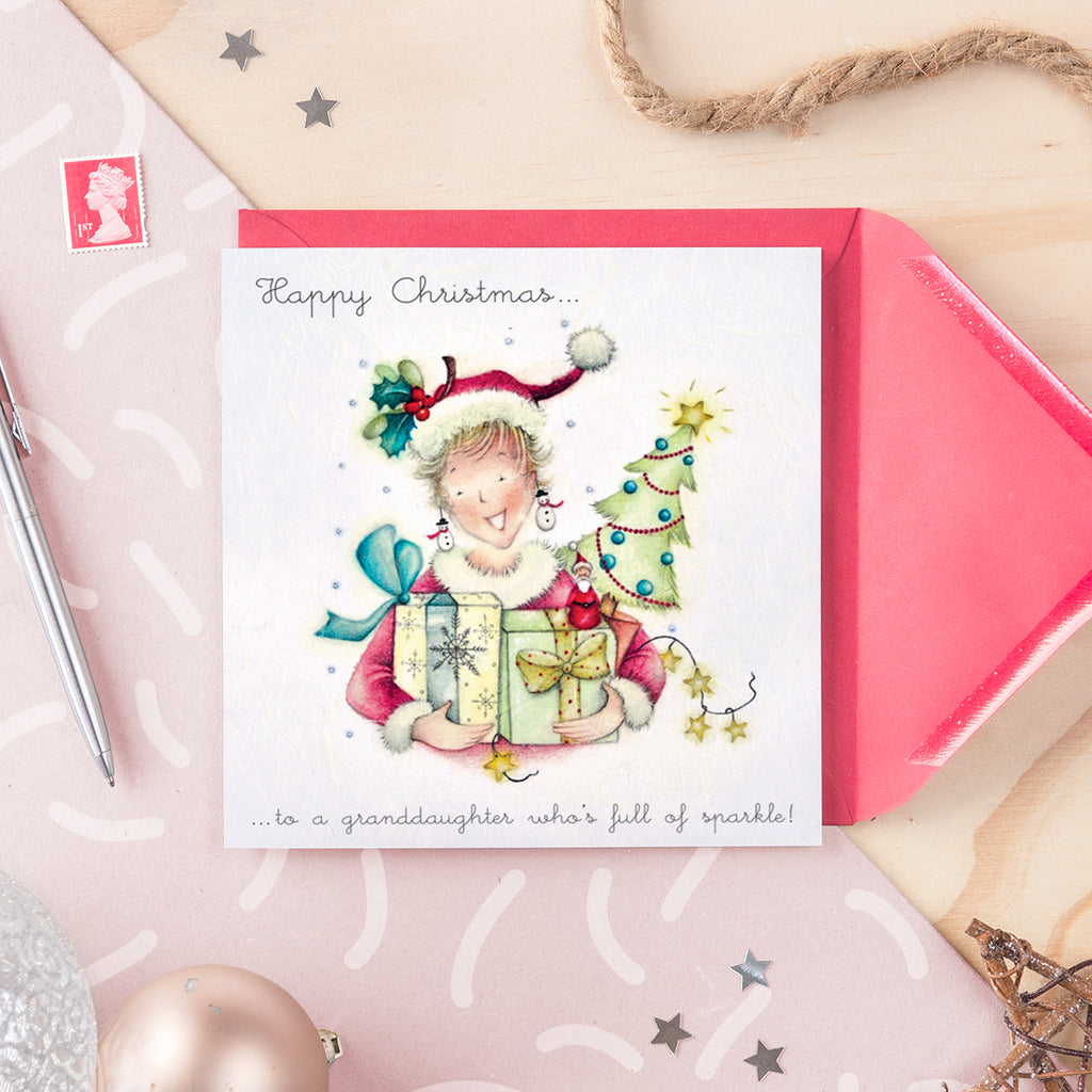 Weihnachtskarte Für Enkelin – „Very Special Granddaughter“ Mit Hasen-Design, 16,5 X 14,5 Cm – Umweltfreundlich, Made In UK